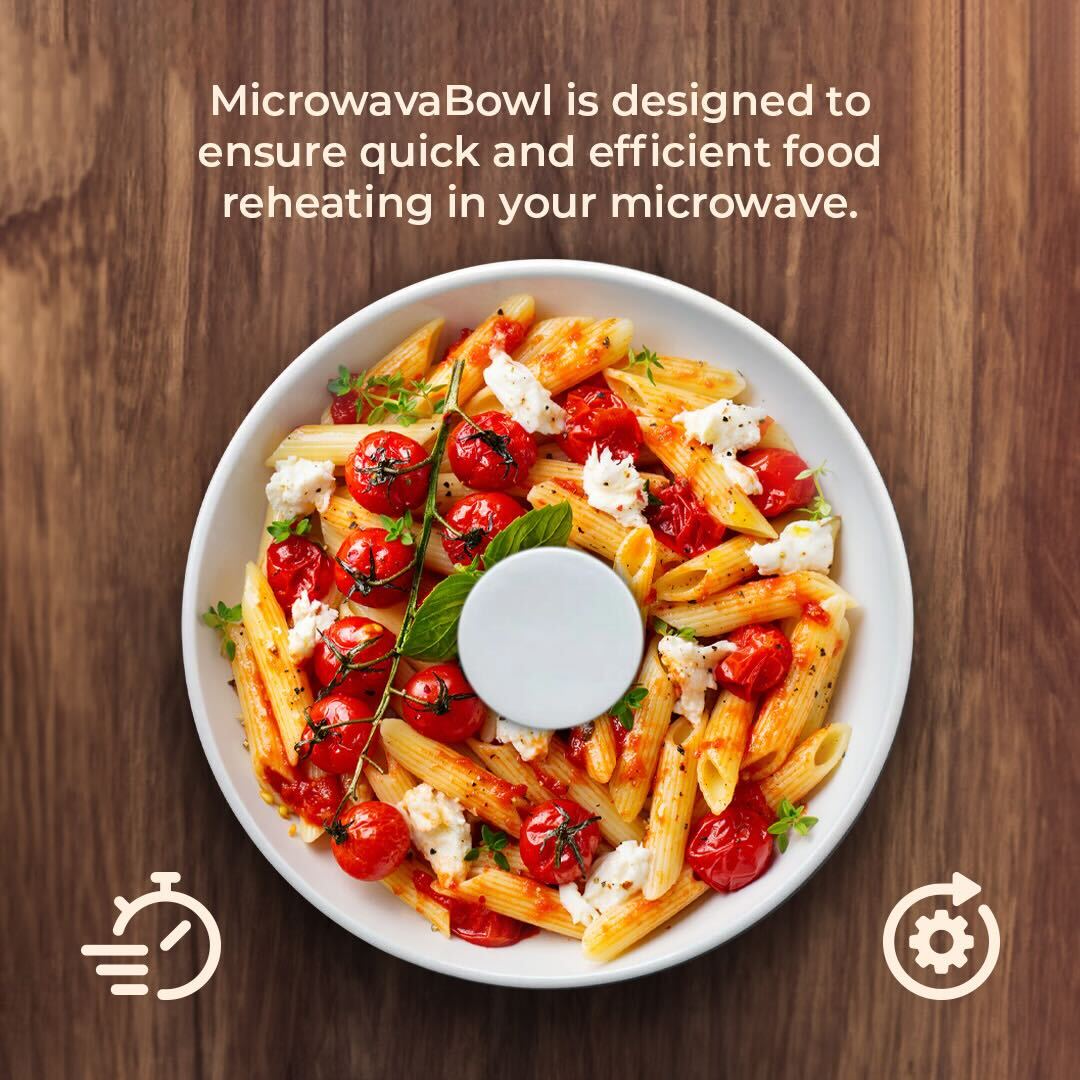 2x Porcelain Microwave Bowl Set
